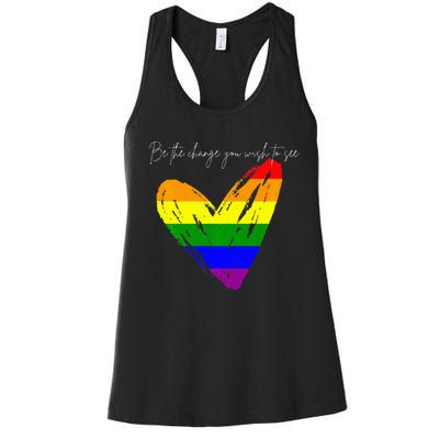 Be The Change You Wish To See Women's Racerback Tank