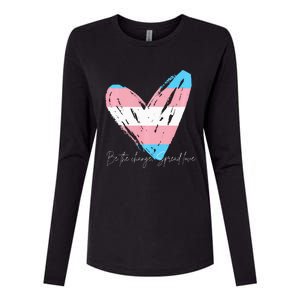 Be The Change Spread Love Womens Cotton Relaxed Long Sleeve T-Shirt