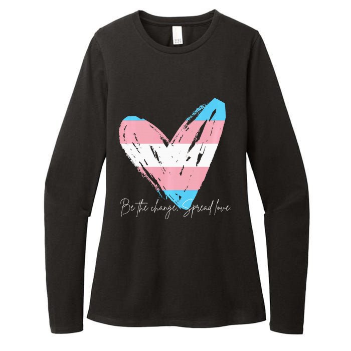 Be The Change Spread Love Womens CVC Long Sleeve Shirt