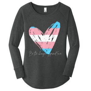 Be The Change Spread Love Women's Perfect Tri Tunic Long Sleeve Shirt