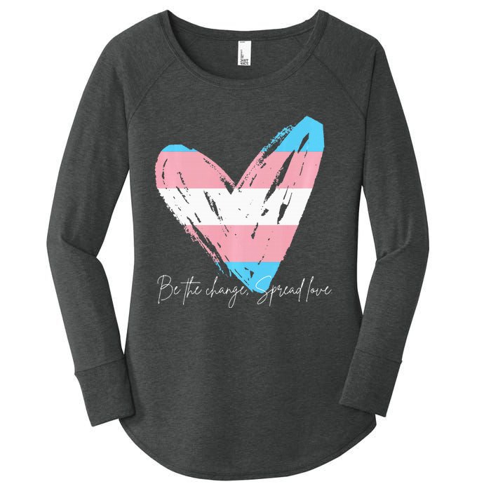 Be The Change Spread Love Women's Perfect Tri Tunic Long Sleeve Shirt