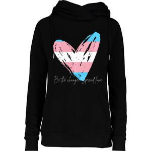 Be The Change Spread Love Womens Funnel Neck Pullover Hood