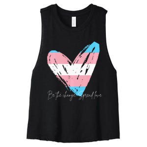 Be The Change Spread Love Women's Racerback Cropped Tank