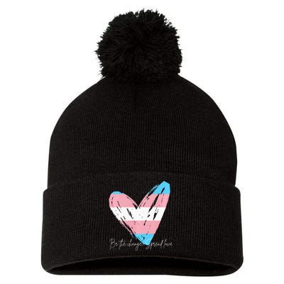 Be The Change Spread Love Pom Pom 12in Knit Beanie