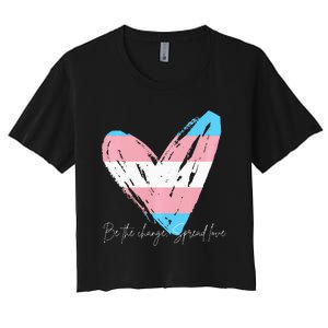 Be The Change Spread Love Women's Crop Top Tee