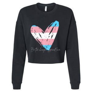 Be The Change Spread Love Cropped Pullover Crew