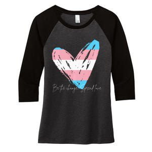 Be The Change Spread Love Women's Tri-Blend 3/4-Sleeve Raglan Shirt