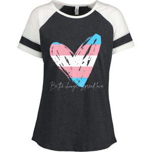 Be The Change Spread Love Enza Ladies Jersey Colorblock Tee