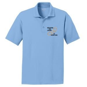 Breaking The Chains Of Addiction Aa Na Clean Sober Recovery Gift PosiCharge RacerMesh Polo