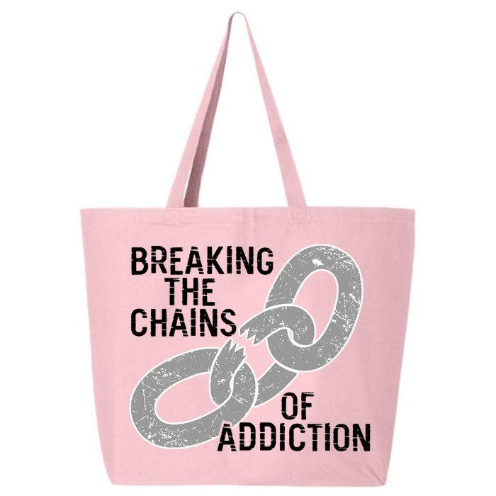 Breaking The Chains Of Addiction Aa Na Clean Sober Recovery Gift 25L Jumbo Tote