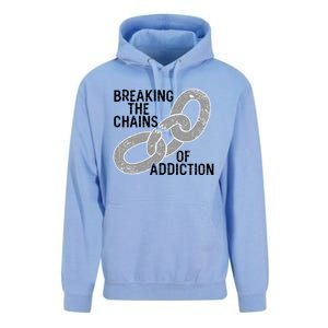 Breaking The Chains Of Addiction Aa Na Clean Sober Recovery Gift Unisex Surf Hoodie