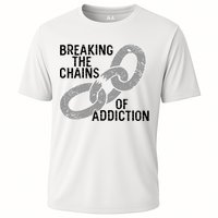 Breaking The Chains Of Addiction Aa Na Clean Sober Recovery Gift Cooling Performance Crew T-Shirt