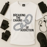 Breaking The Chains Of Addiction Aa Na Clean Sober Recovery Gift Cooling Performance Crew T-Shirt