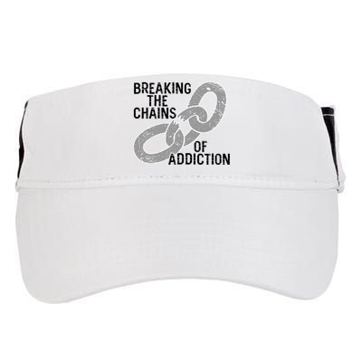 Breaking The Chains Of Addiction Aa Na Clean Sober Recovery Gift Adult Drive Performance Visor