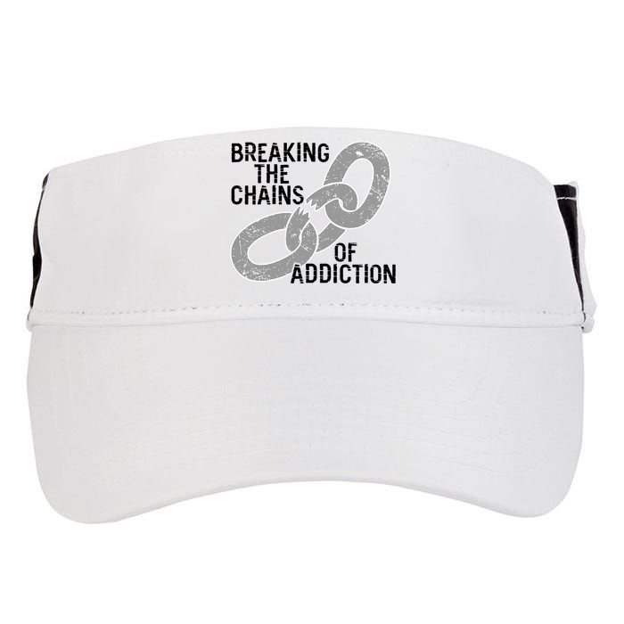 Breaking The Chains Of Addiction Aa Na Clean Sober Recovery Gift Adult Drive Performance Visor
