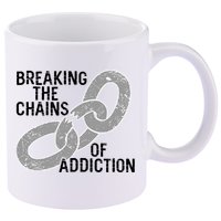 Breaking The Chains Of Addiction Aa Na Clean Sober Recovery Gift 11oz C Handle Ceramic Mug