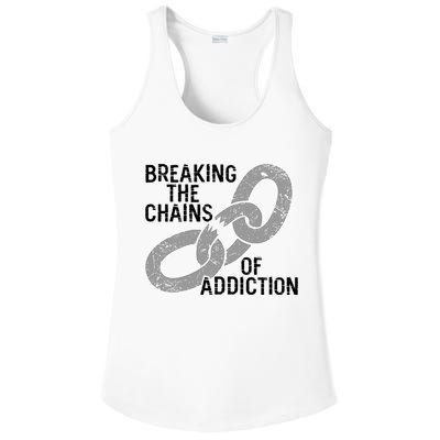 Breaking The Chains Of Addiction Aa Na Clean Sober Recovery Gift Ladies PosiCharge Competitor Racerback Tank