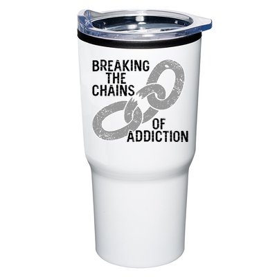 Breaking The Chains Of Addiction Aa Na Clean Sober Recovery Gift Tumbler