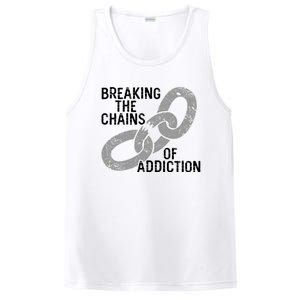 Breaking The Chains Of Addiction Aa Na Clean Sober Recovery Gift PosiCharge Competitor Tank