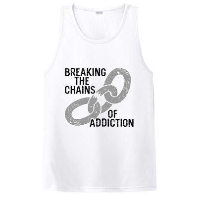 Breaking The Chains Of Addiction Aa Na Clean Sober Recovery Gift PosiCharge Competitor Tank