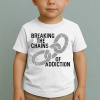 Breaking The Chains Of Addiction Aa Na Clean Sober Recovery Gift Toddler T-Shirt