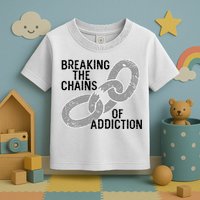 Breaking The Chains Of Addiction Aa Na Clean Sober Recovery Gift Toddler T-Shirt