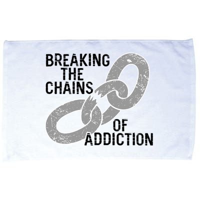 Breaking The Chains Of Addiction Aa Na Clean Sober Recovery Gift Microfiber Hand Towel