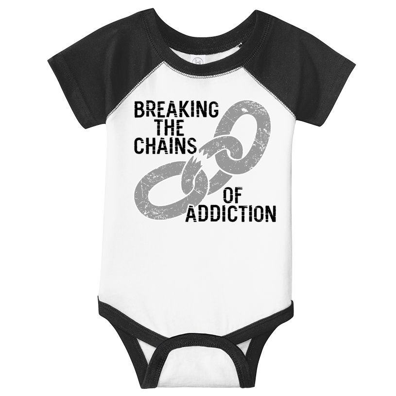 Breaking The Chains Of Addiction Aa Na Clean Sober Recovery Gift Infant Baby Jersey Bodysuit