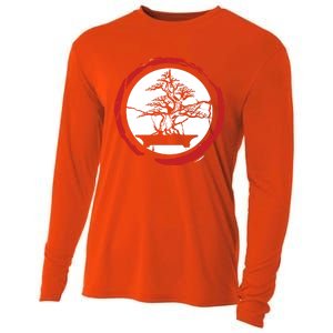 Bonsai Tree Circle Japanese Trees Meditation Yoga Buddhist Gift Cooling Performance Long Sleeve Crew