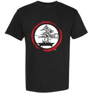 Bonsai Tree Circle Japanese Trees Meditation Yoga Buddhist Gift Garment-Dyed Heavyweight T-Shirt