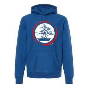 Bonsai Tree Circle Japanese Trees Meditation Yoga Buddhist Gift Premium Hoodie