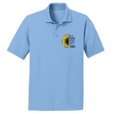 Be The Change You Want To See In The World Wholesome Flower Gift PosiCharge RacerMesh Polo