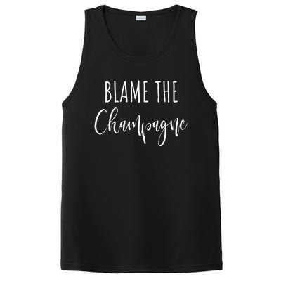 Blame The Champagne Funny Party Drinking PosiCharge Competitor Tank