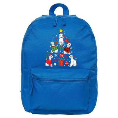 Bedlington Terrier Christmas Tree Funny Dog Mom Dad Gift 16 in Basic Backpack