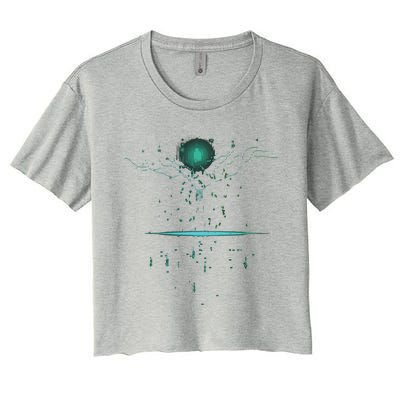 Binary Tree Coding Computer Programmer Women's Crop Top Tee