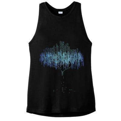 Binary Tree Coding Computer Programmer Funny Ladies PosiCharge Tri-Blend Wicking Tank