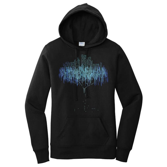 Binary Tree Coding Computer Programmer Funny Women's Pullover Hoodie