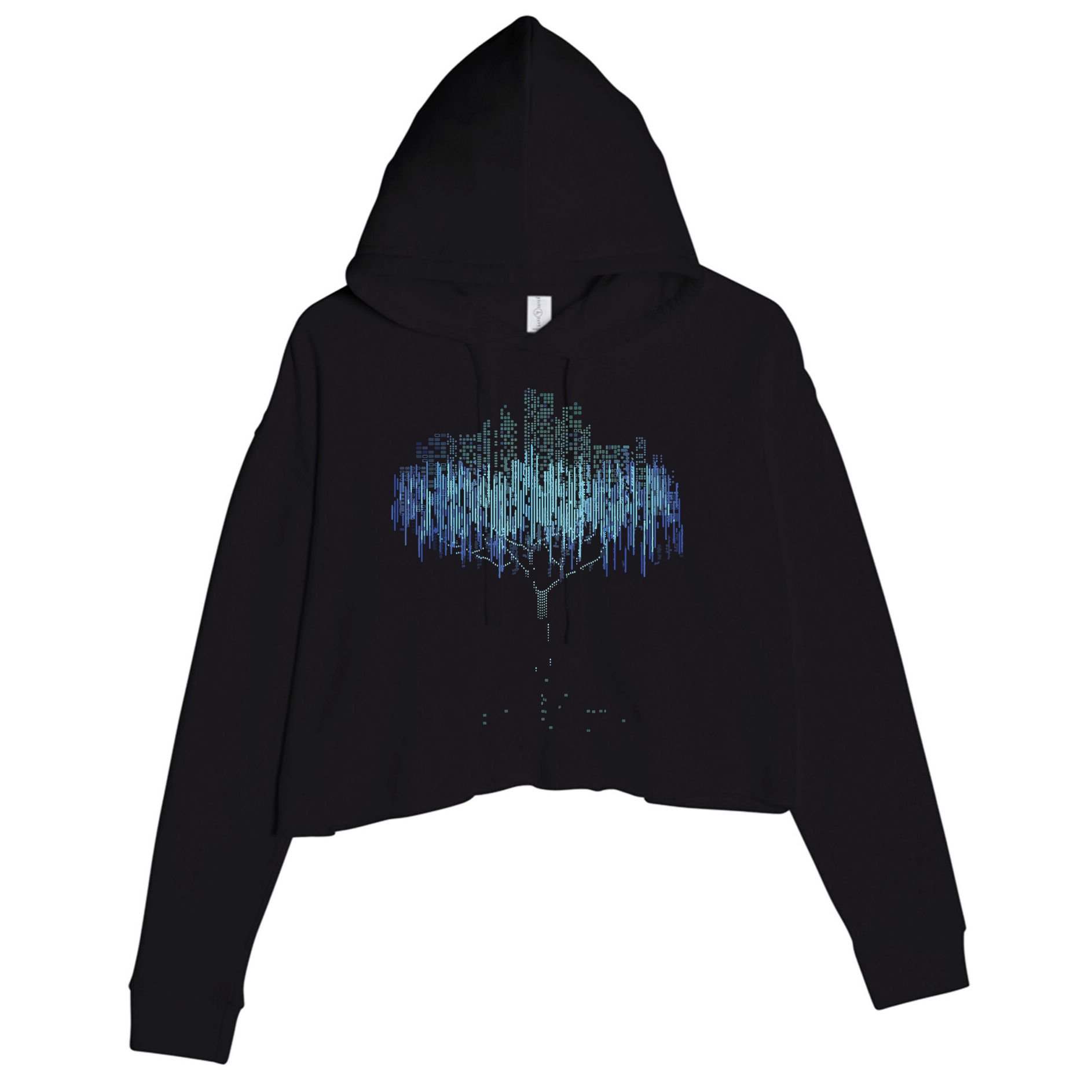 Binary Tree Coding Computer Programmer Funny Crop Fleece Hoodie