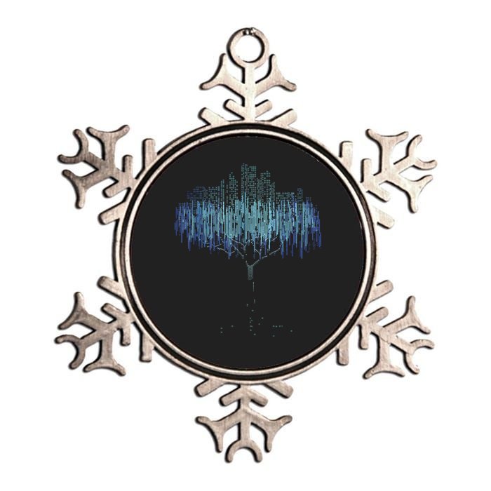 Binary Tree Coding Computer Programmer Funny Metallic Star Ornament