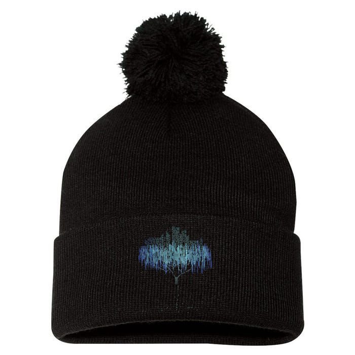 Binary Tree Coding Computer Programmer Funny Pom Pom 12in Knit Beanie