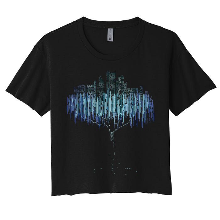 Binary Tree Coding Computer Programmer Funny Crop Top