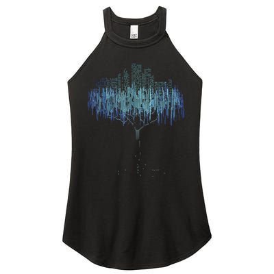 Binary Tree Coding Computer Programmer Funny Women's Perfect Tri Rocker Tank