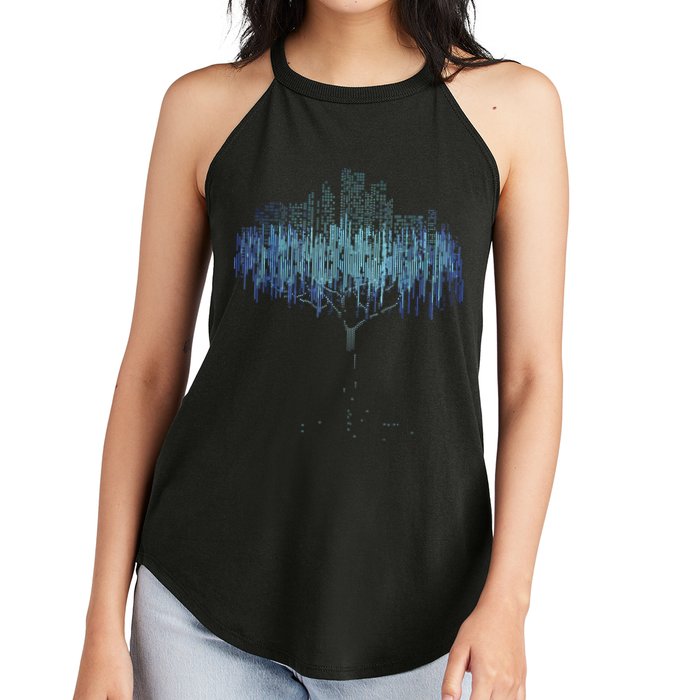 Binary Tree Coding Computer Programmer Funny Women's Perfect Tri Rocker Tank
