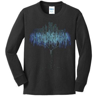 Binary Tree Coding Computer Programmer Funny Kids Long Sleeve Shirt
