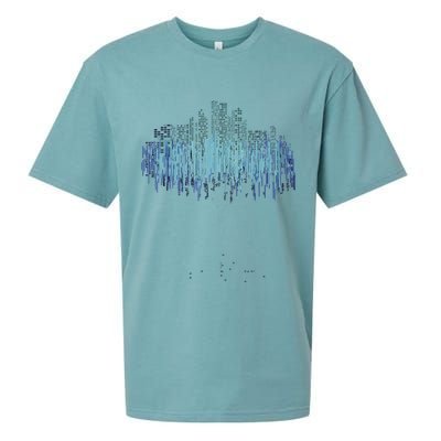 Binary Tree Coding Computer Programmer Funny Sueded Cloud Jersey T-Shirt