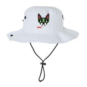 Boston Terrier Christmas Pajama Dog Sunglasses XMas Tree Legacy Cool Fit Booney Bucket Hat