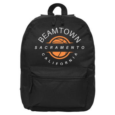 Beam Town City Swish Sacramento California 16 in Basic Backpack