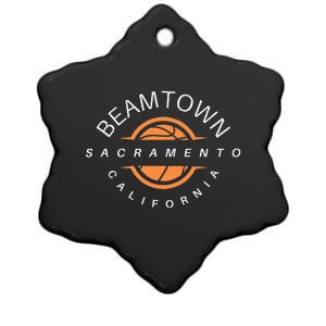 Beam Town City Swish Sacramento California Ceramic Star Ornament