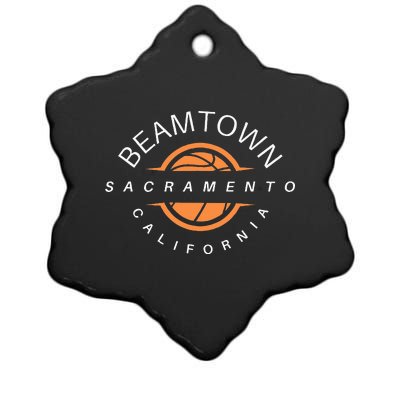 Beam Town City Swish Sacramento California Ceramic Star Ornament