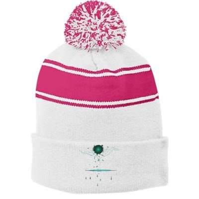 Binary Tree Coding Computer Programmer Stripe Pom Pom Beanie
